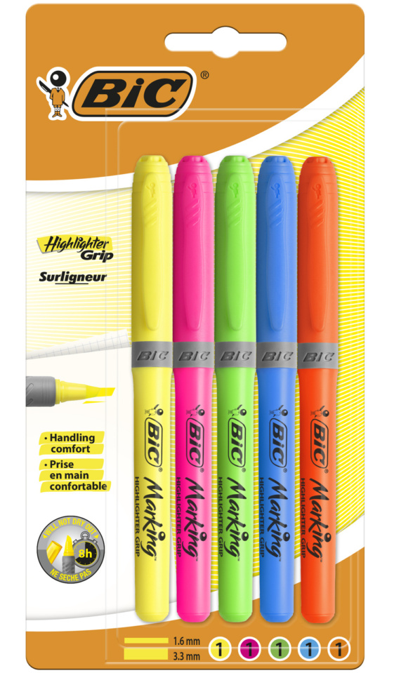 BIC Highlighter Pens (Pack of 5)