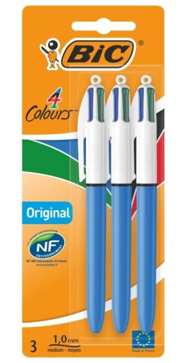 BIC 4 Colours Pens (Pack of 3)