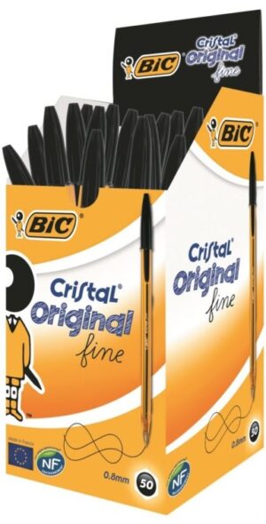 BIC Cristal Fine Black Ballpoint Pens