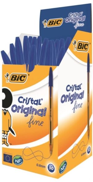BIC Cristal Fine Blue Ballpoint Pens