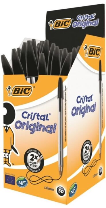 BIC Cristal Medium Black Ballpoint Pens (Pack of 50)