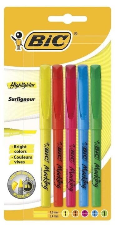 BIC Highlighter Pens (Pack of 5)