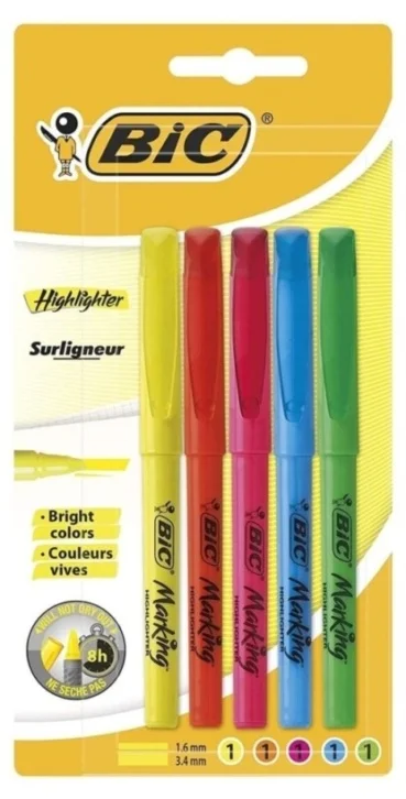 BIC Highlighter Pens (Pack of 5)