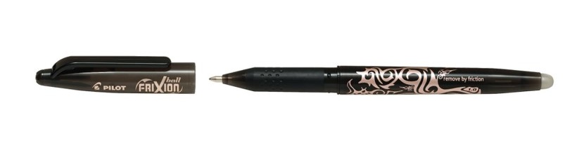 Pilot FriXion Erasable Black Rollerball Pens (Pack of 12)
