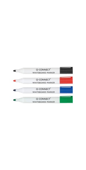 Q-Connect Assorted Drywipe Marker Pens (Pack of 4)